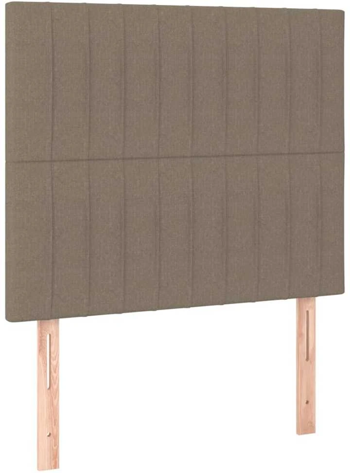 Lovos rėmas su galvūgaliu, taupe spalvos, 90x190cm, audinys