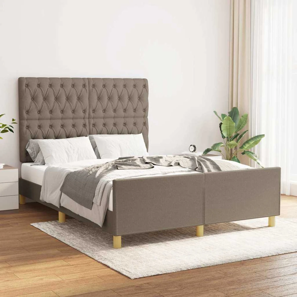 Lovos rėmas be čiužinio, taupe spalvos, 140x200cm, audinys