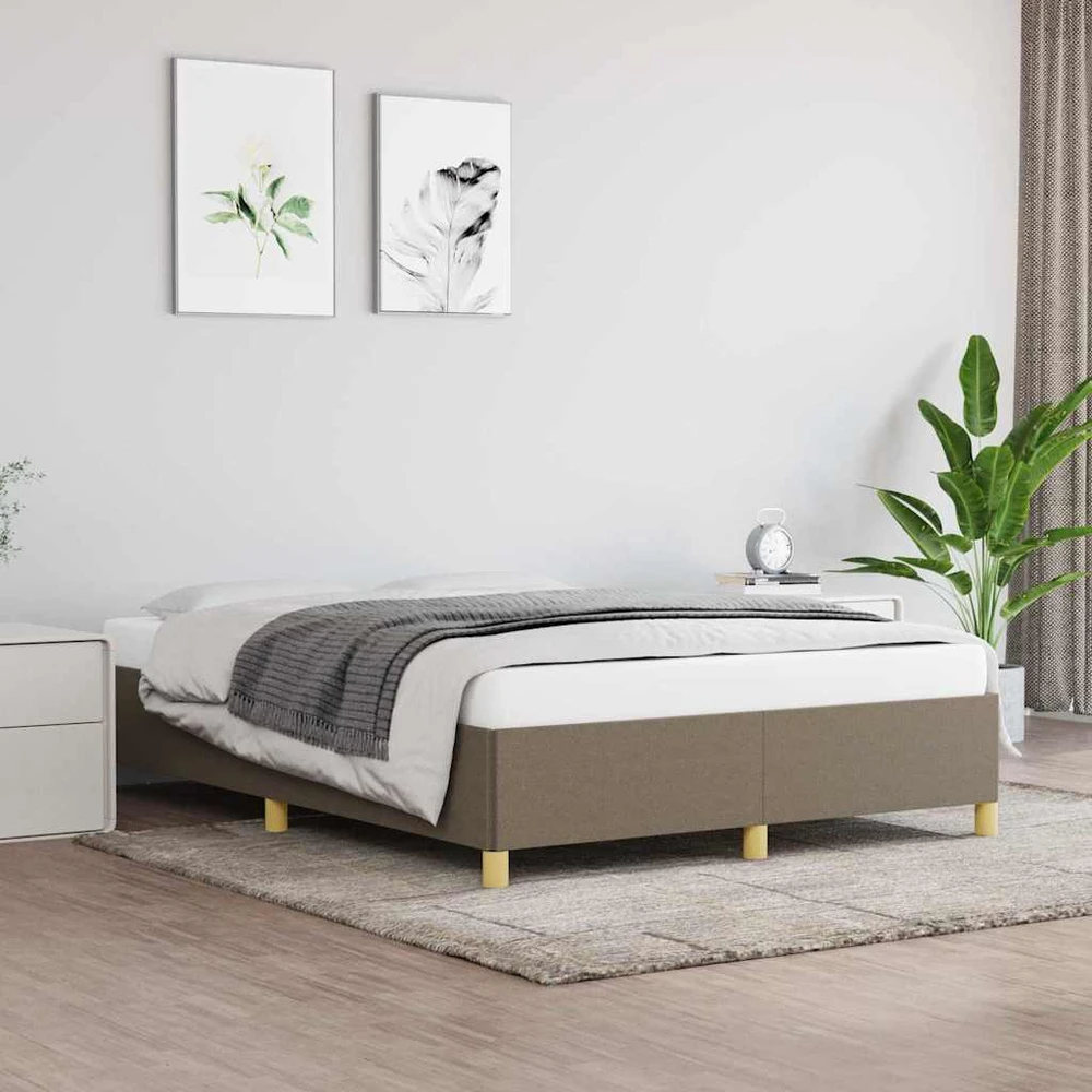 Lovos rėmas be čiužinio, taupe spalvos, 140x200cm, audinys