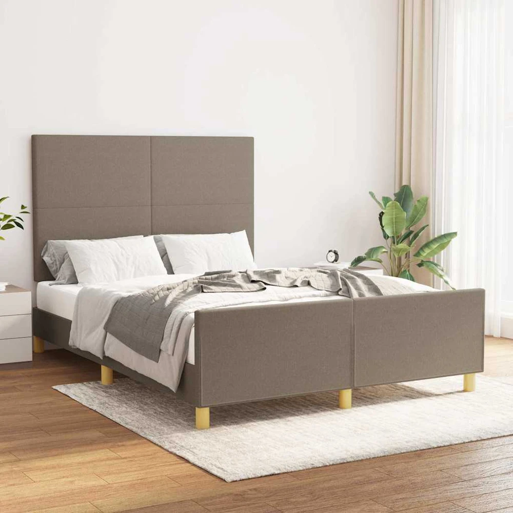 Lovos rėmas be čiužinio, taupe spalvos, 140x200cm, audinys