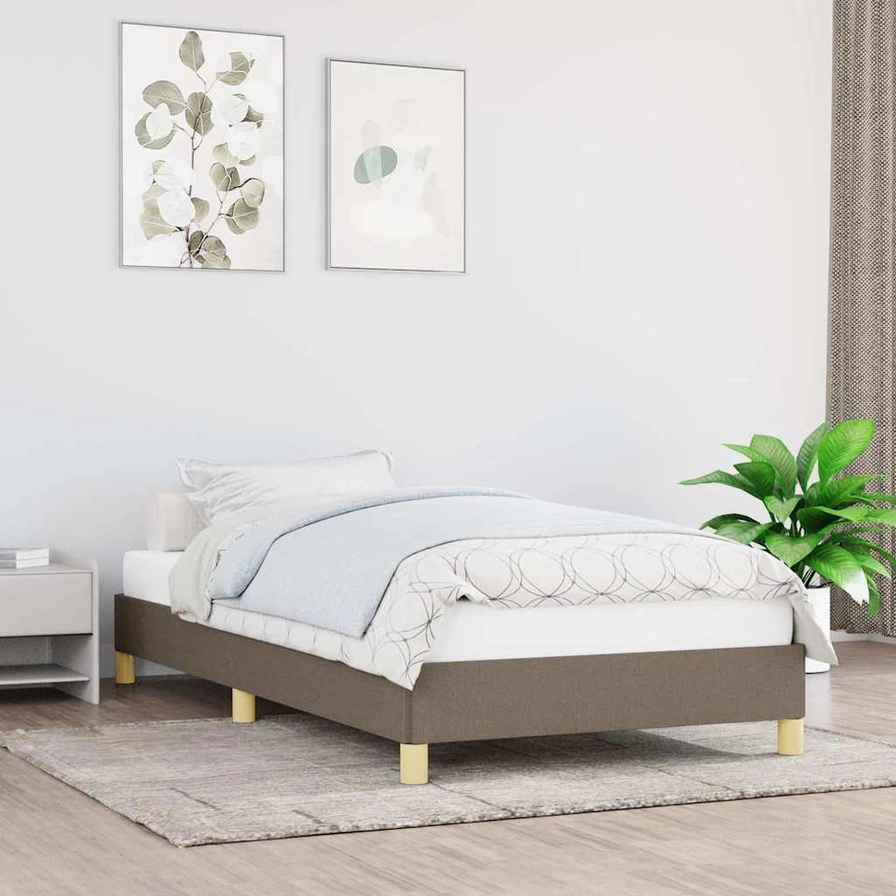 Lovos rėmas be čiužinio, taupe spalvos, 100x200cm, audinys