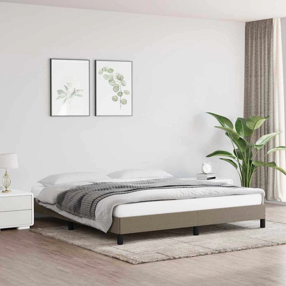 Lovos rėmas be čiužinio, taupe spalvos, 160x200cm, audinys