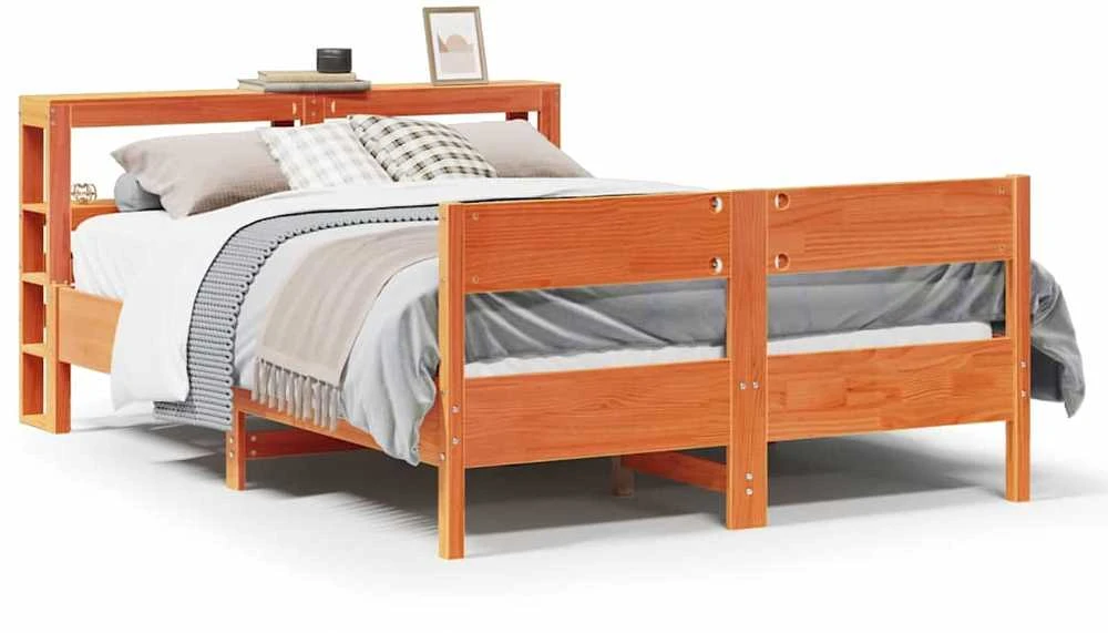 Lovos rėmas be čiužinio, vaško ruda, 140x190cm, pušis