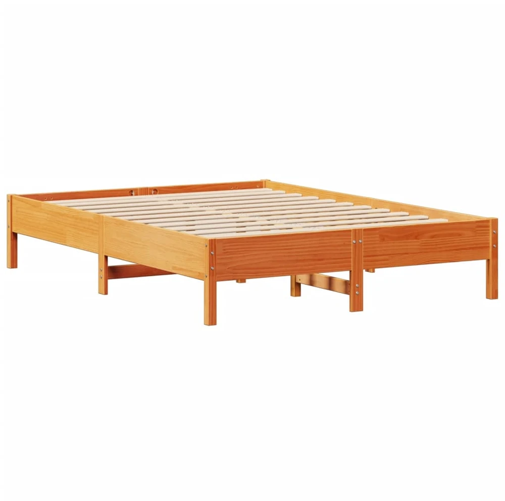 Lovos rėmas be čiužinio, vaško ruda, 140x190cm, pušis