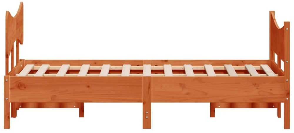 Lova Lovos rėmas su galvūgaliu, vaško rudas, 135x190cm, pušis