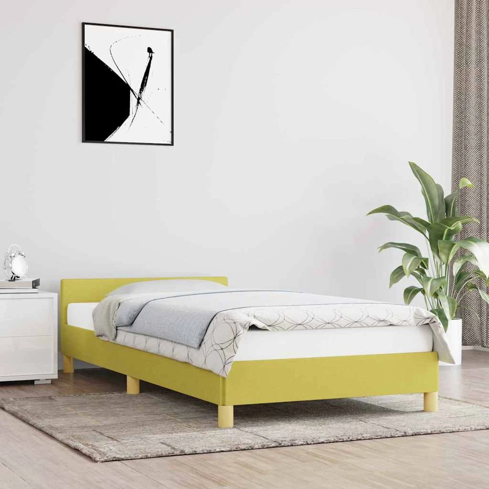Lovos rėmas be čiužinio, žalios spalvos, 100x200cm, audinys
