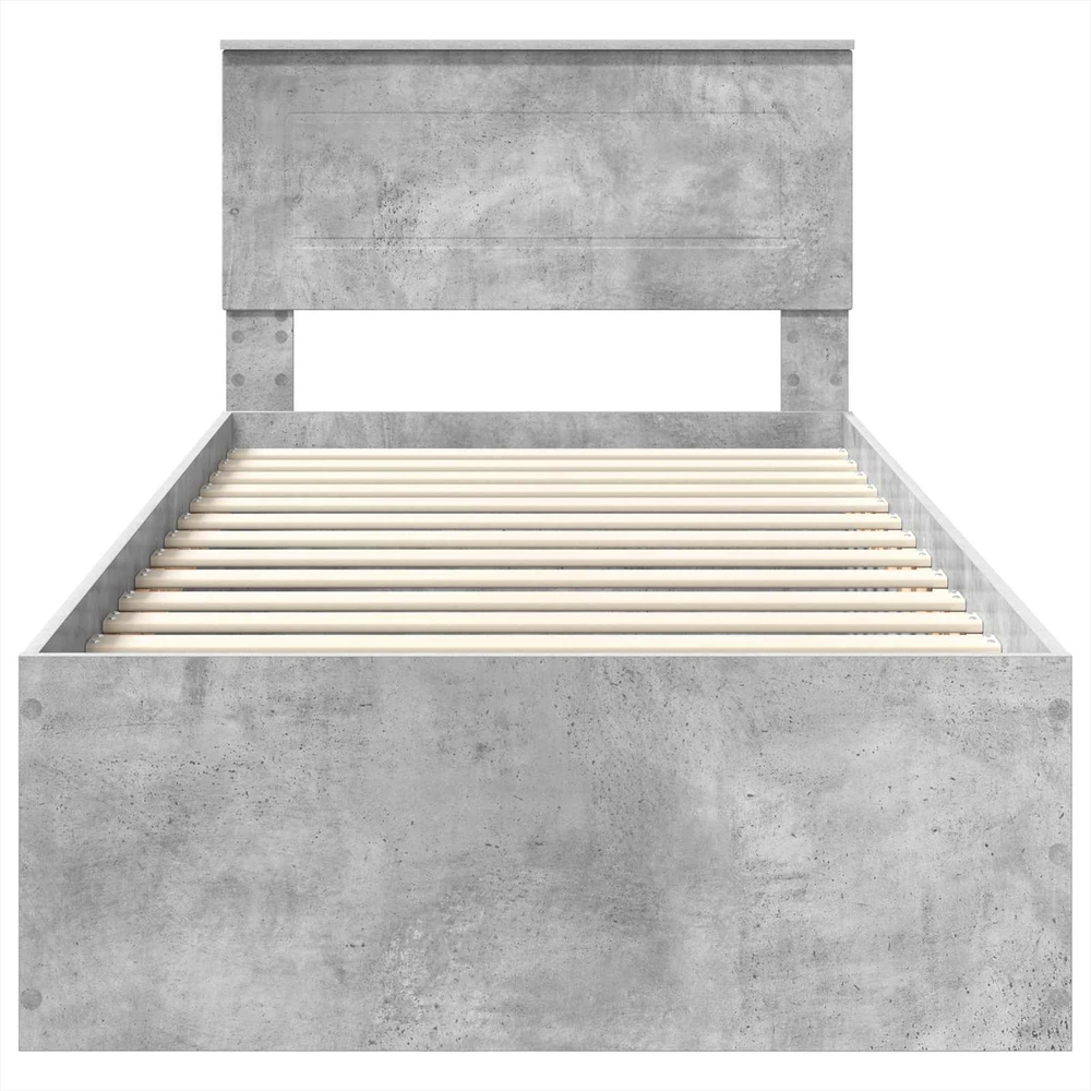 Lova Lovos rėmas Betono pilka 100 x 200 cm Apdirbta mediena