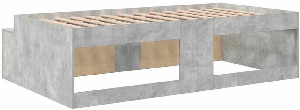 Lova Lovos rėmas Betono pilka 100 x 200 cm Apdirbta mediena