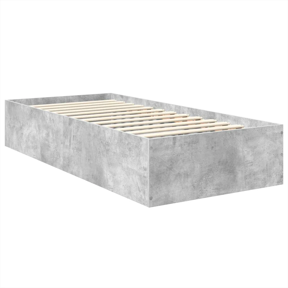 Lova Lovos rėmas Betono pilka 100 x 200 cm Apdirbta mediena