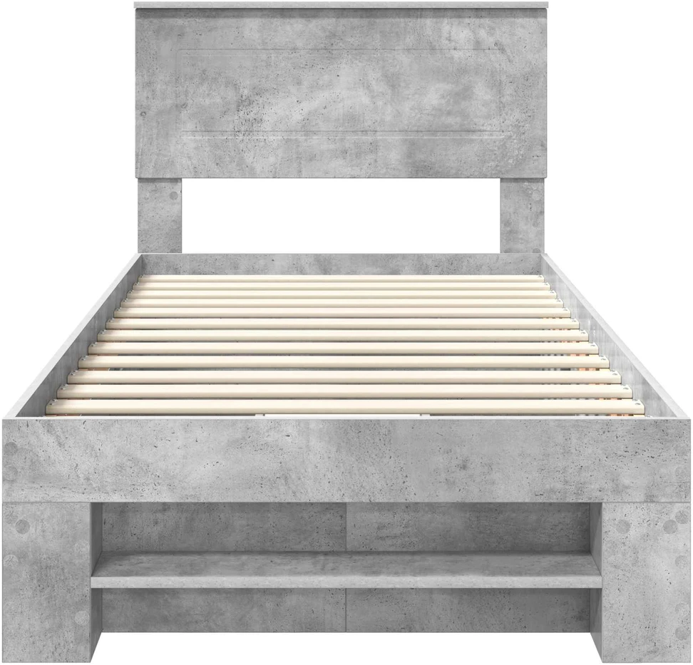 Lova Lovos rėmas Betono pilka 100 x 200 m Apdirbta mediena