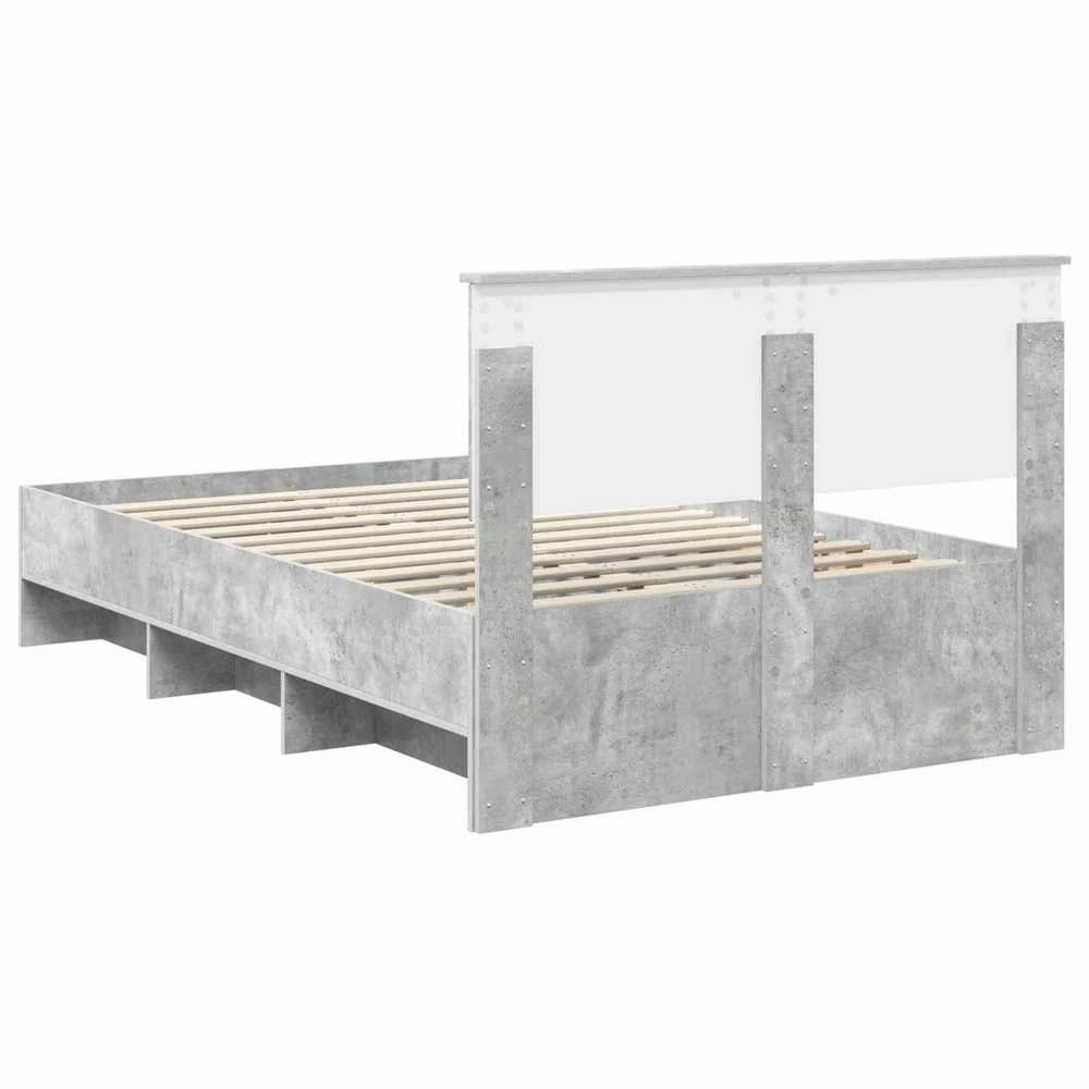 Lova Lovos rėmas Betono pilka 120 x 123 cm Apdirbta mediena