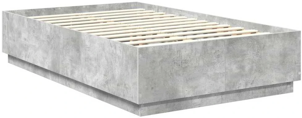 Lova Lovos rėmas Betono pilka 120 x 200 cm Apdirbta mediena