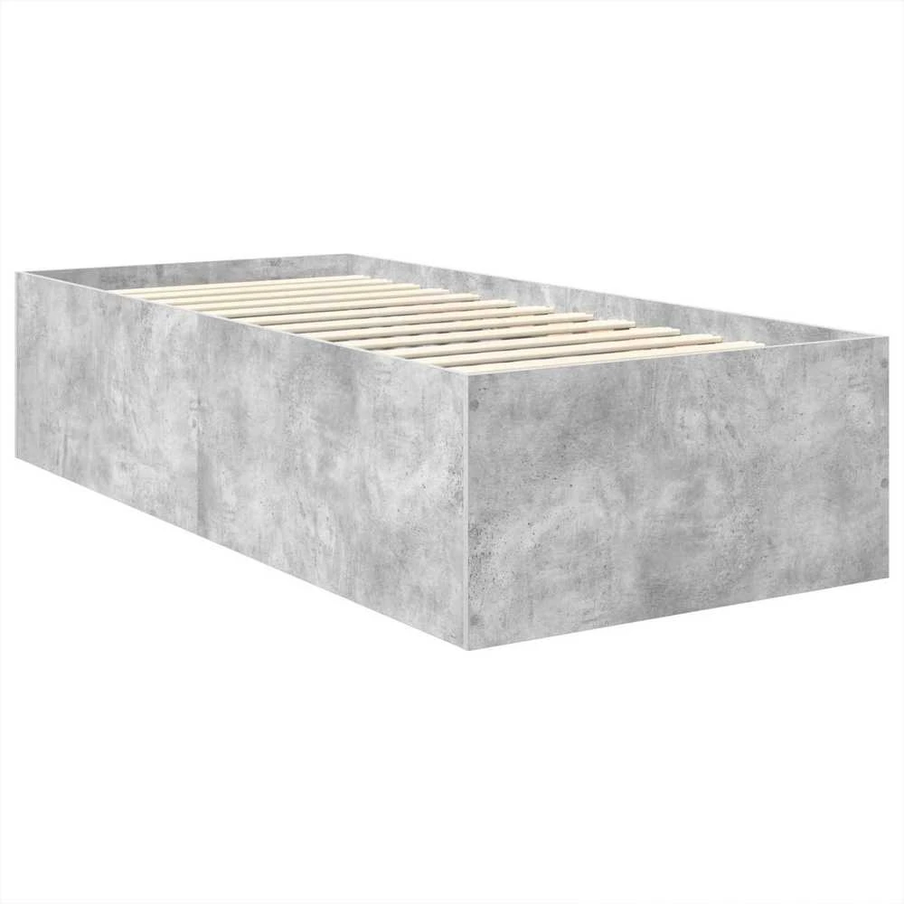 Lova Lovos rėmas Betono pilka 120 x 200 cm Apdirbta mediena