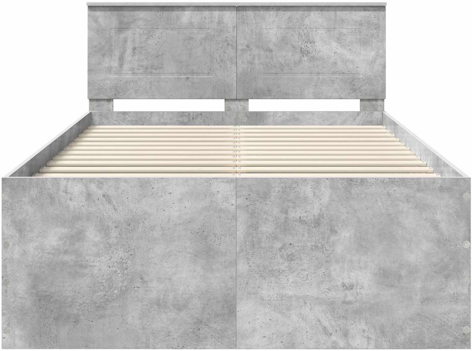 Lova Lovos rėmas Betono pilka 135 x 190 cm Apdirbta mediena