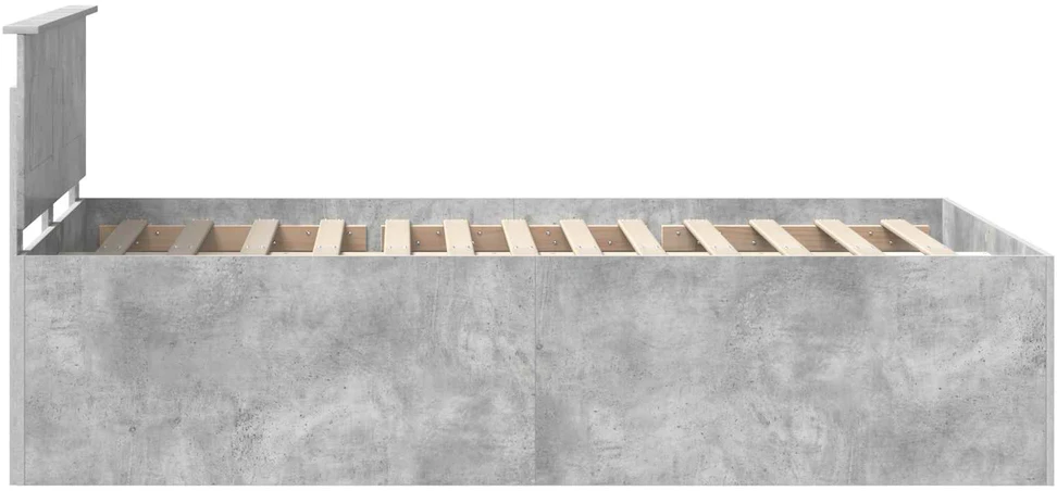 Lova Lovos rėmas Betono pilka 135 x 190 cm Apdirbta mediena