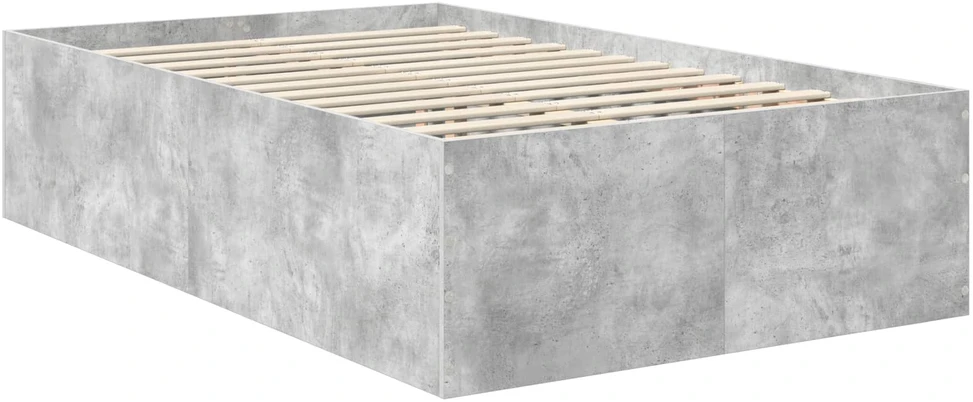 Lova Lovos rėmas Betono pilka 135 x 190 cm Apdirbta mediena