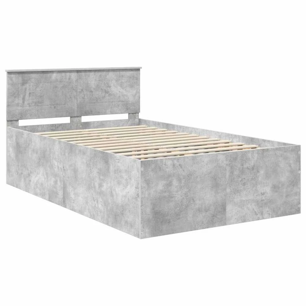 Lova Lovos rėmas Betono pilka 135 x 190 cm Apdirbta mediena