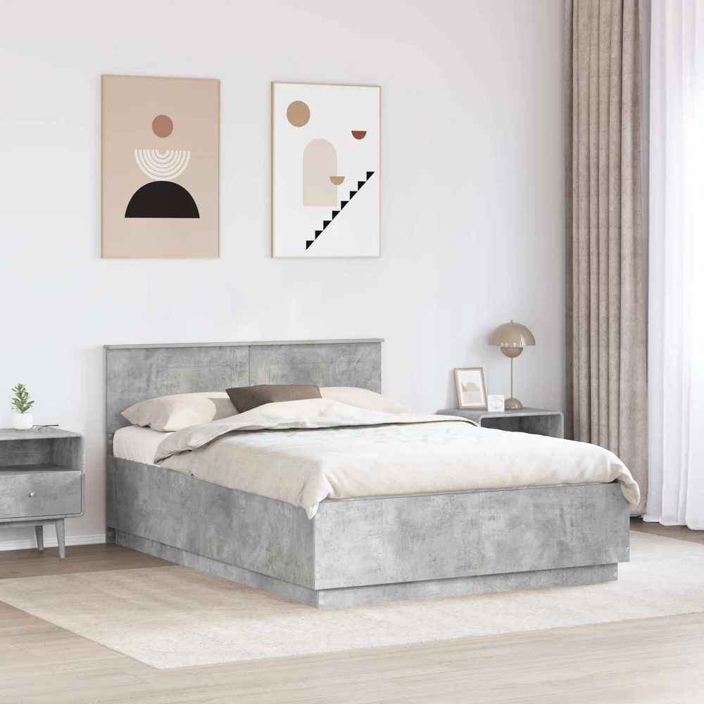 Lovos rėmas Betono pilka 140 x 190 cm Apdirbta mediena