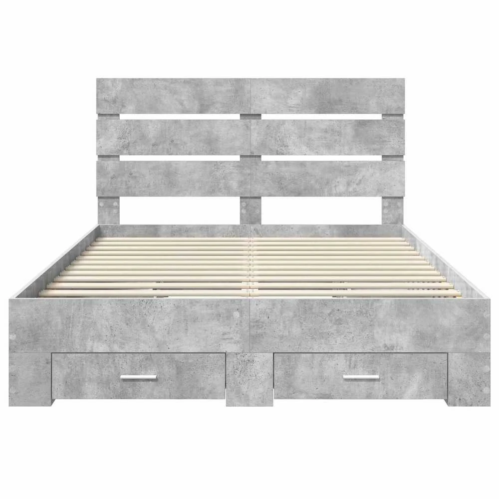 Lovos rėmas Betono pilka 150 x 200 cm Apdirbta mediena