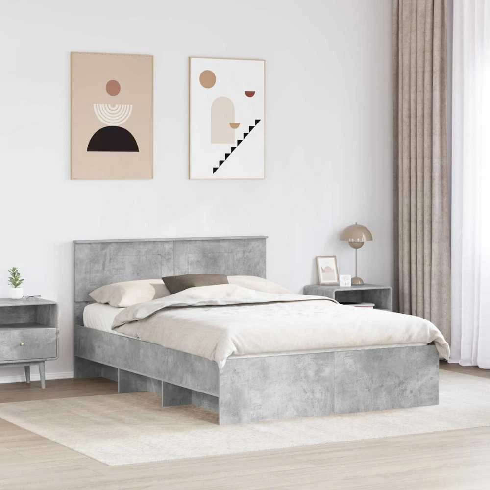 Lovos rėmas Betono pilka 150 x 200 cm Apdirbta mediena