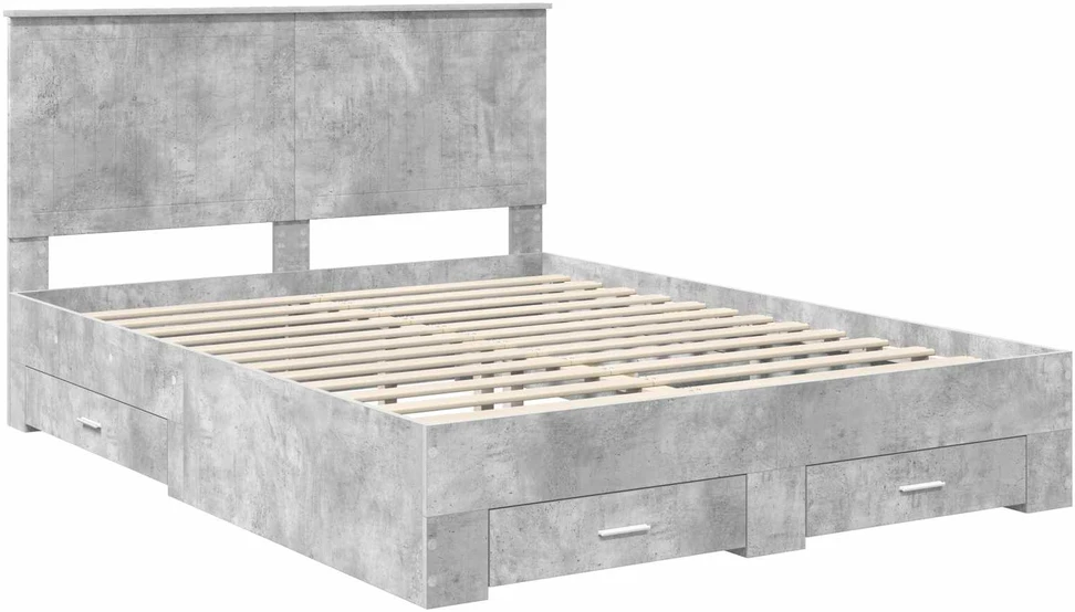 Lovos rėmas Betono pilka 150 x 200 cm Apdirbta mediena