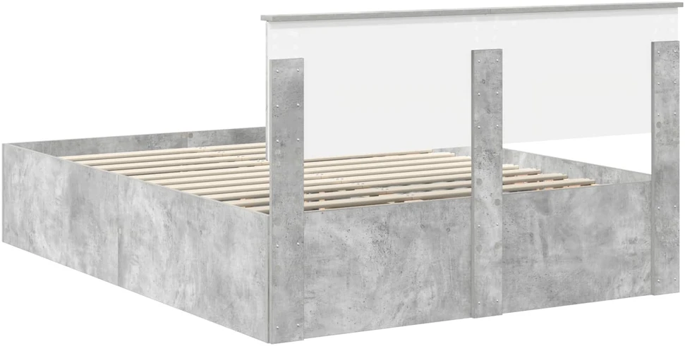 Lovos rėmas Betono pilka 150 x 200 cm Apdirbta mediena