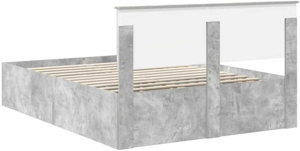 Lovos rėmas Betono pilka 150 x 200 cm Apdirbta mediena