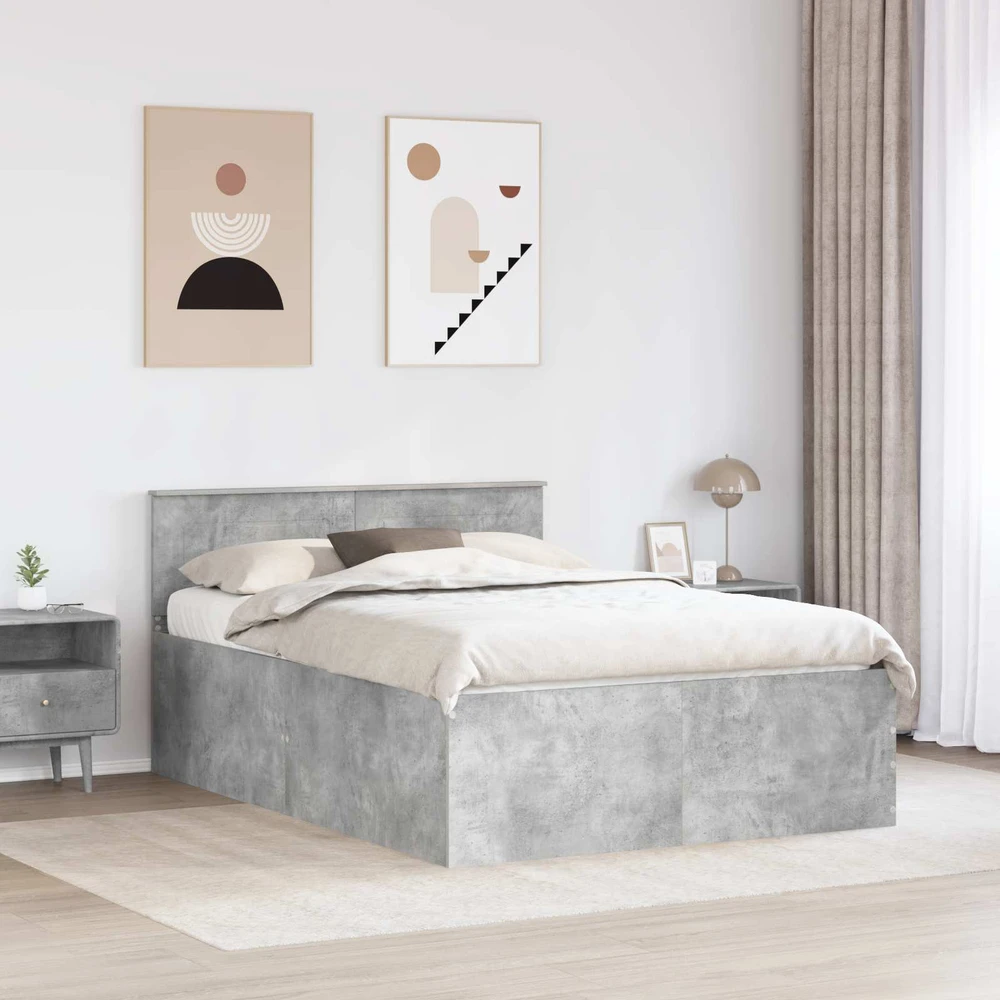 Lovos rėmas Betono pilka 150 x 200 cm Apdirbta mediena