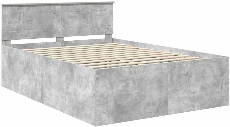 Lovos rėmas Betono pilka 150 x 200 cm Apdirbta mediena