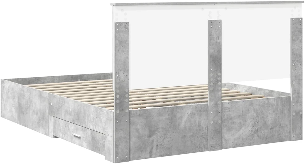 Lovos rėmas Betono pilka 150 x 200 cm Apdirbta mediena