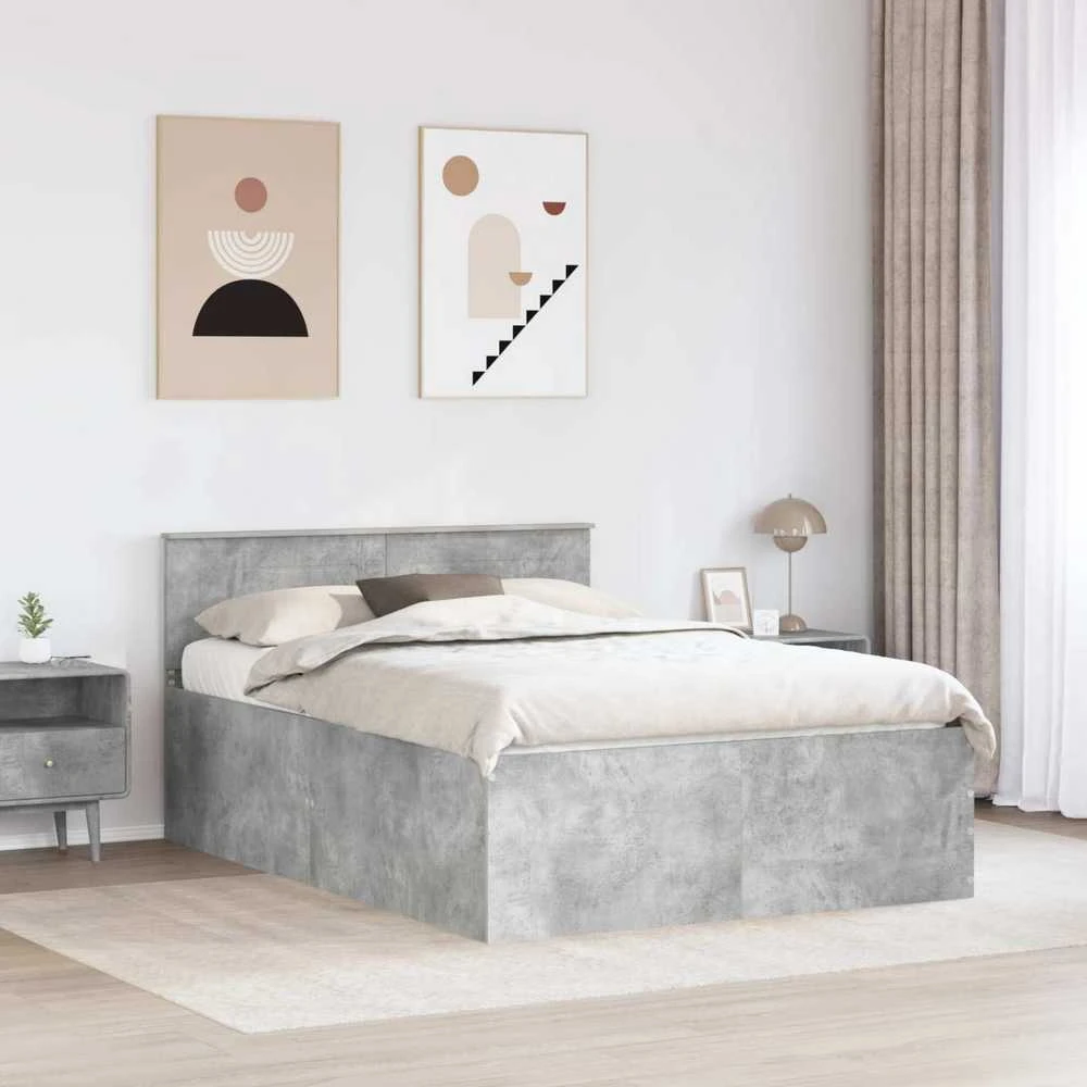 Lovos rėmas Betono pilka 150 x 200 cm Apdirbta mediena