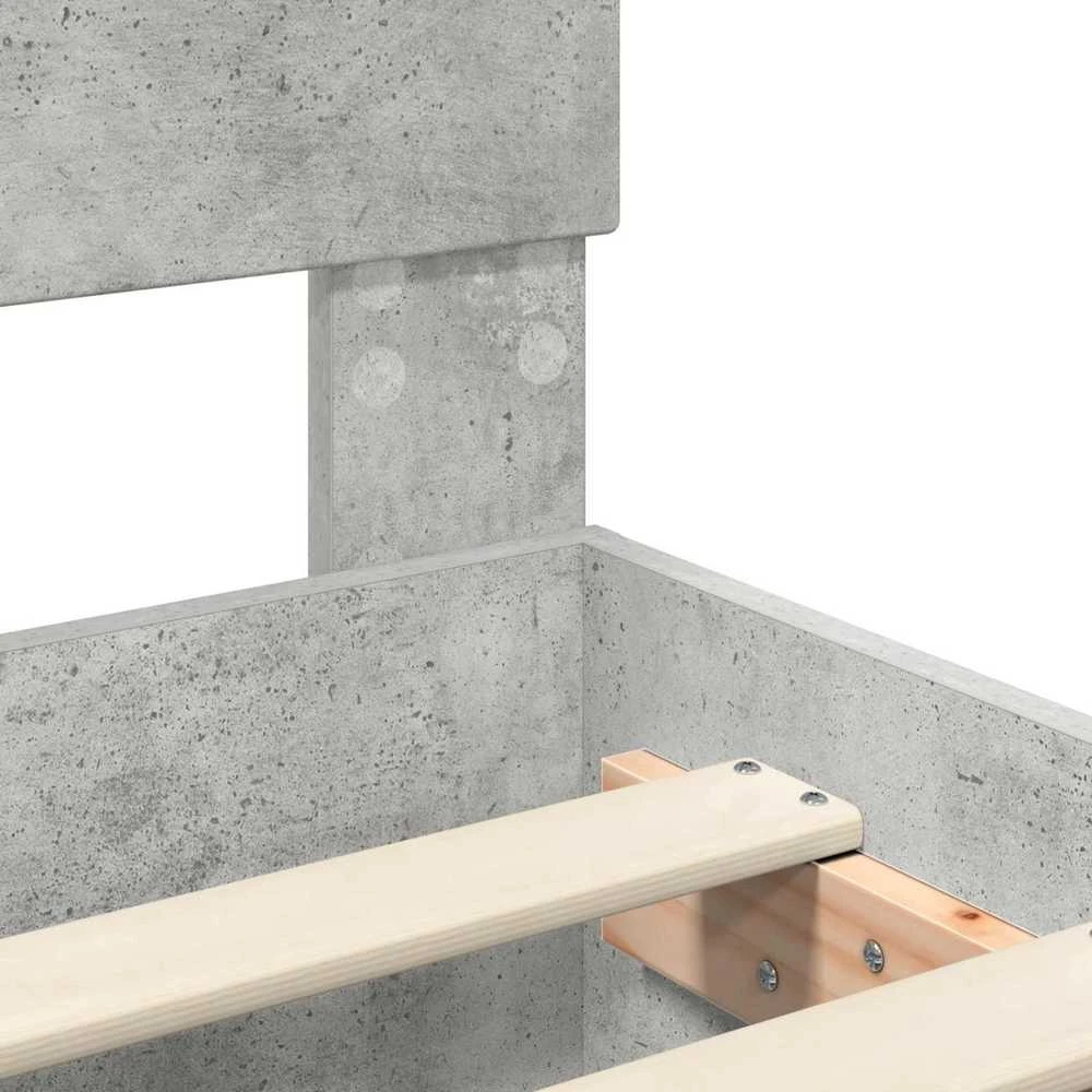 Lovos rėmas Betono pilka 150 x 200 cm Apdirbta mediena