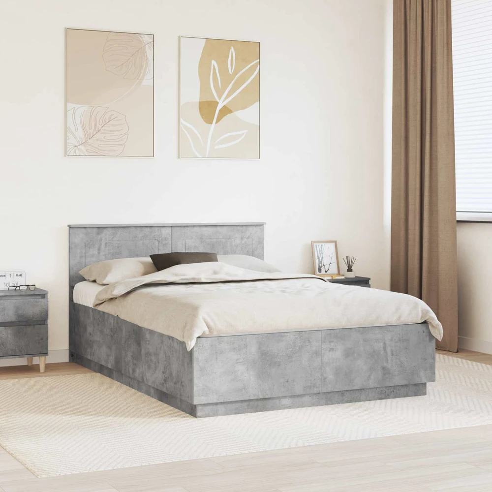 Lovos rėmas Betono pilka 150 x 200 cm Apdirbta mediena