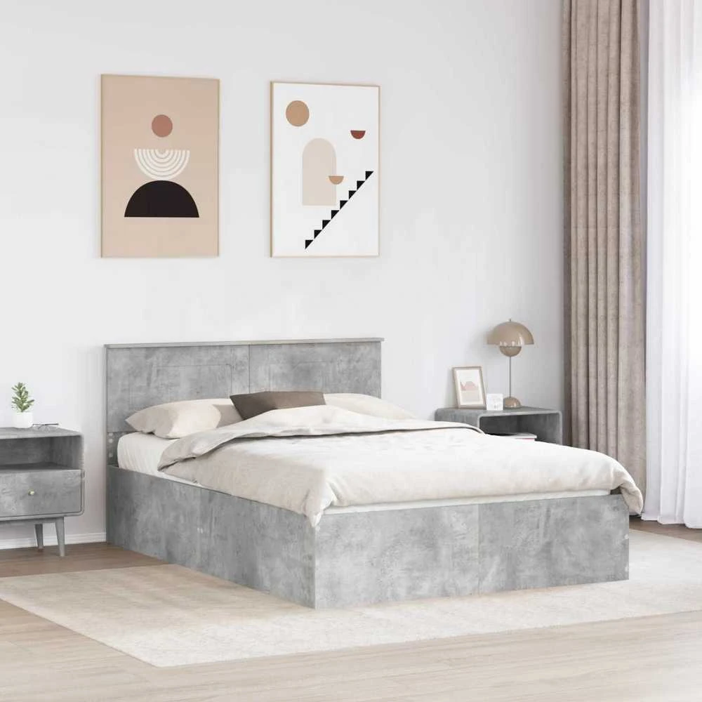 Lovos rėmas Betono pilka 150 x 200 cm Apdirbta mediena