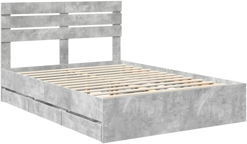 Lovos rėmas Betono pilka 150 x 200 cm Inžinerinė mediena