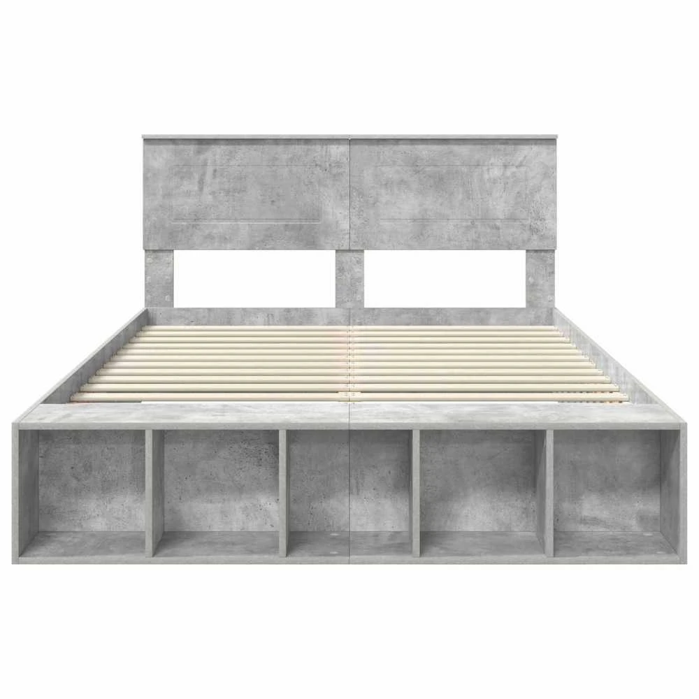 Lovos rėmas Betono pilka 160 x 200 cm Apdirbta mediena