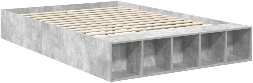 Lovos rėmas Betono pilka 160 x 200 cm Apdirbta mediena