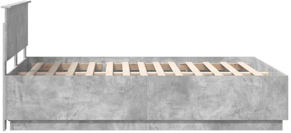 Lovos rėmas Betono pilka 160 x 200 cm Apdirbta mediena