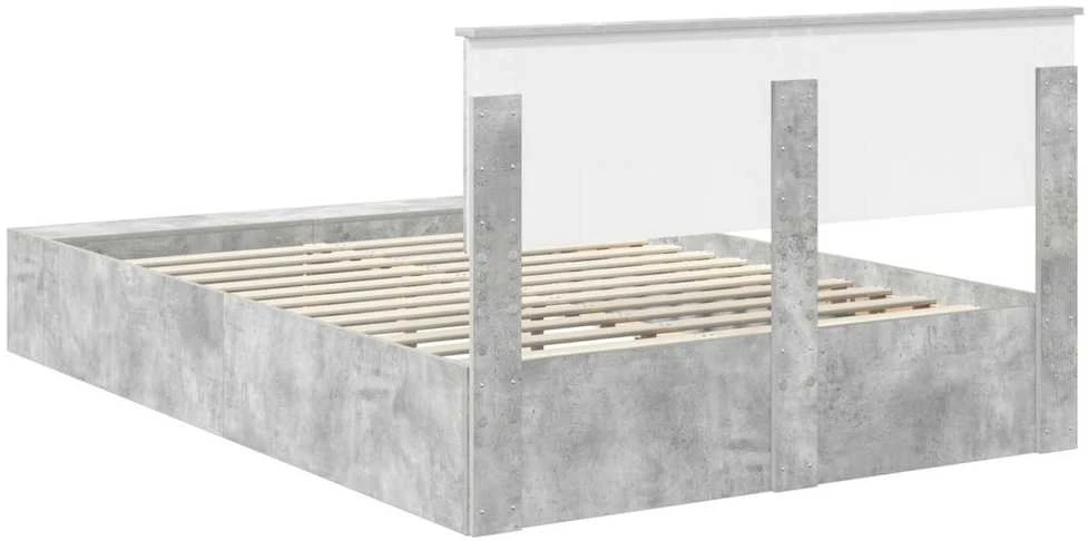 Lovos rėmas Betono pilka 160 x 200 cm Apdirbta mediena