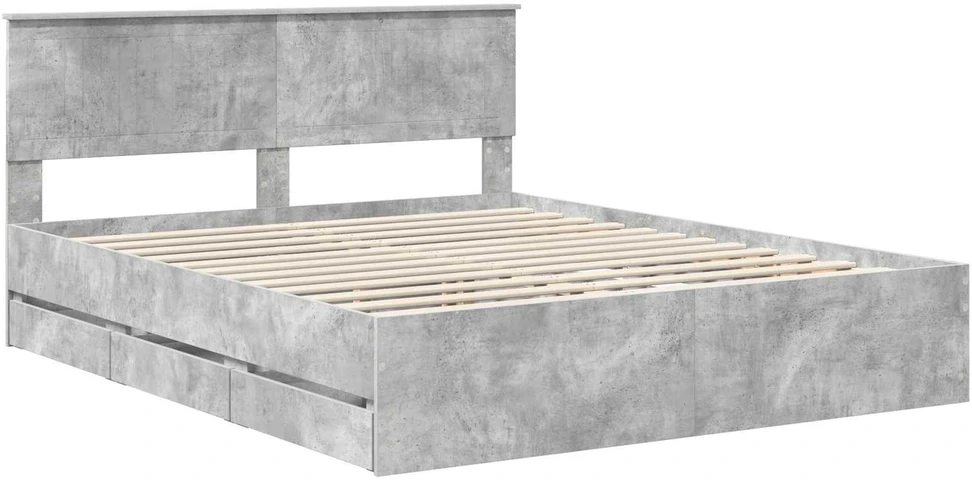 Lovos rėmas Betono pilka 160 x 200 cm Inžinerinė mediena