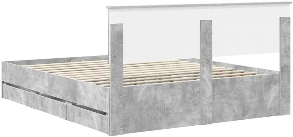 Lovos rėmas Betono pilka 160 x 200 cm Inžinerinė mediena