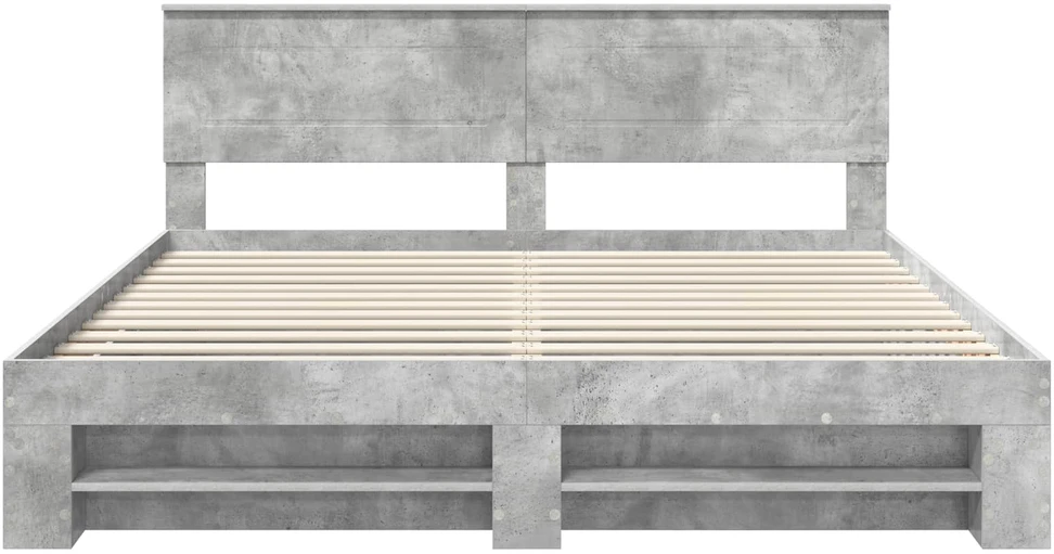 Lovos rėmas Betono pilka 200 x 200 cm Apdirbta mediena