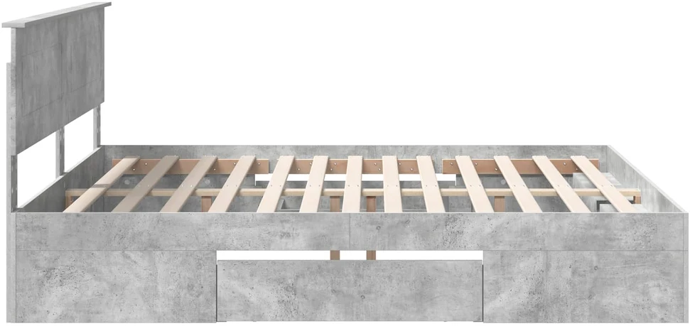 Lovos rėmas Betono pilka 200 x 200 cm Apdirbta mediena