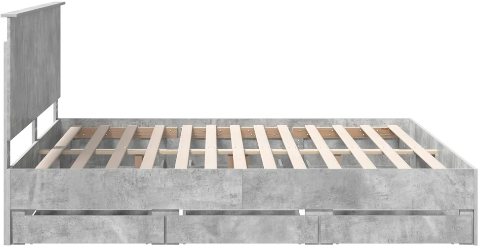 Lovos rėmas Betono pilka 200 x 200 cm Inžinerinė mediena