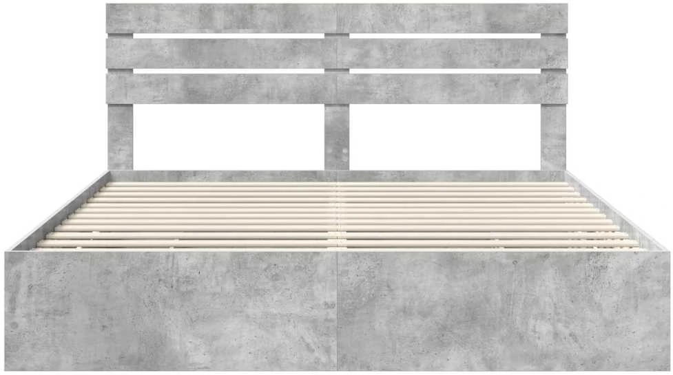 Lovos rėmas Betono pilka 200 x 200 cm Inžinerinė mediena