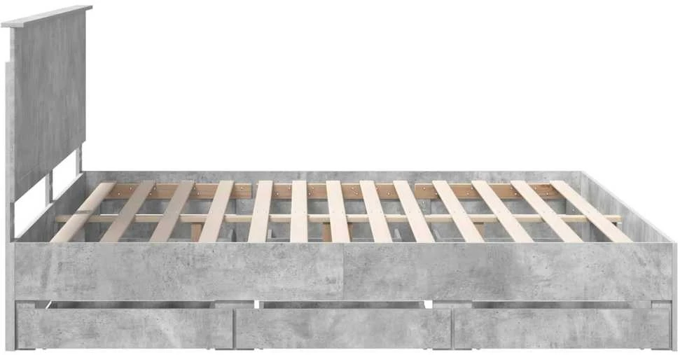 Lovos rėmas Betono pilka 200 x 200 cm Inžinerinė mediena