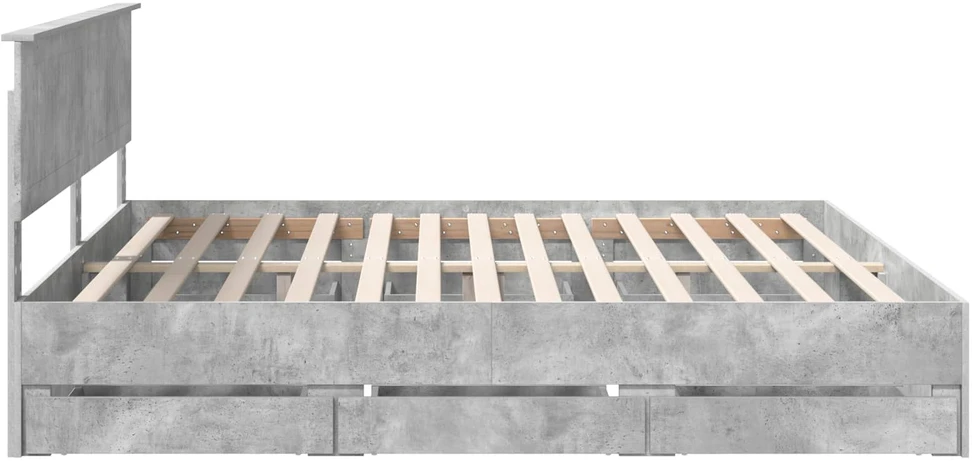 Lovos rėmas Betono pilka 200 x 200 cm Inžinerinė mediena