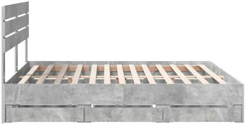 Lovos rėmas Betono pilka 200 x 200 cm Inžinerinė mediena