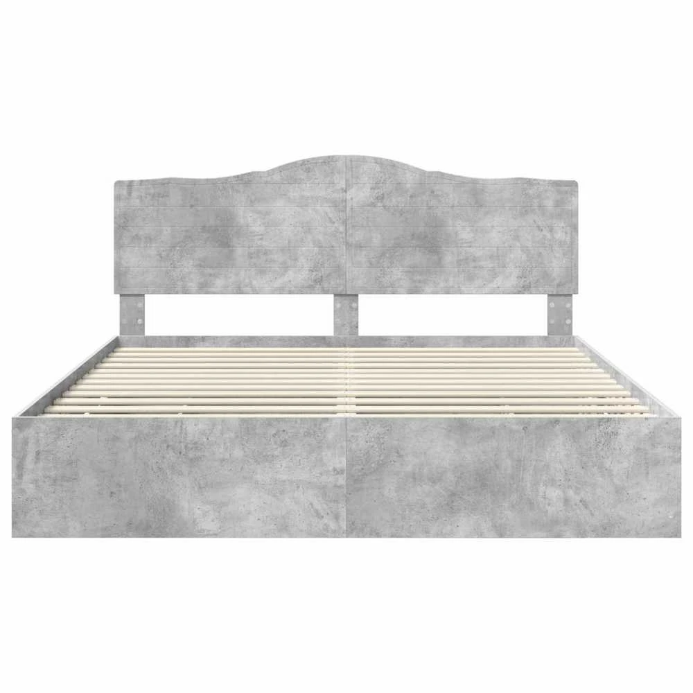 Lovos rėmas Betono Pilka 200 x 200 cm Inžinerinė mediena