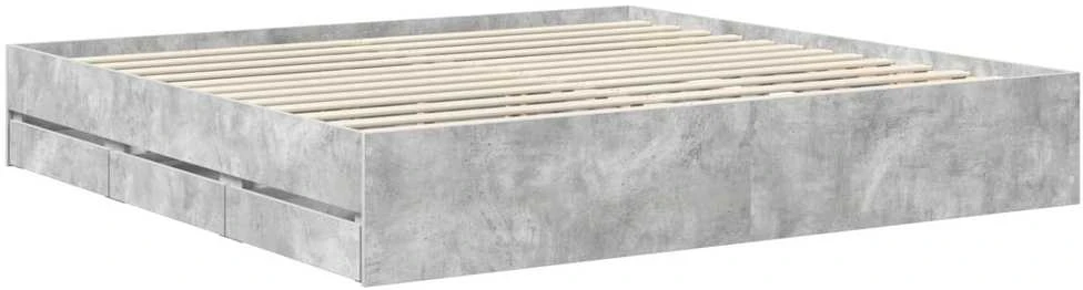 Lovos rėmas Betono pilka 200 x 200 cm Inžinerinė mediena
